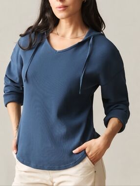 American Giant Women's Medium Thermal Pullover Hoodie Lightweight NWOT